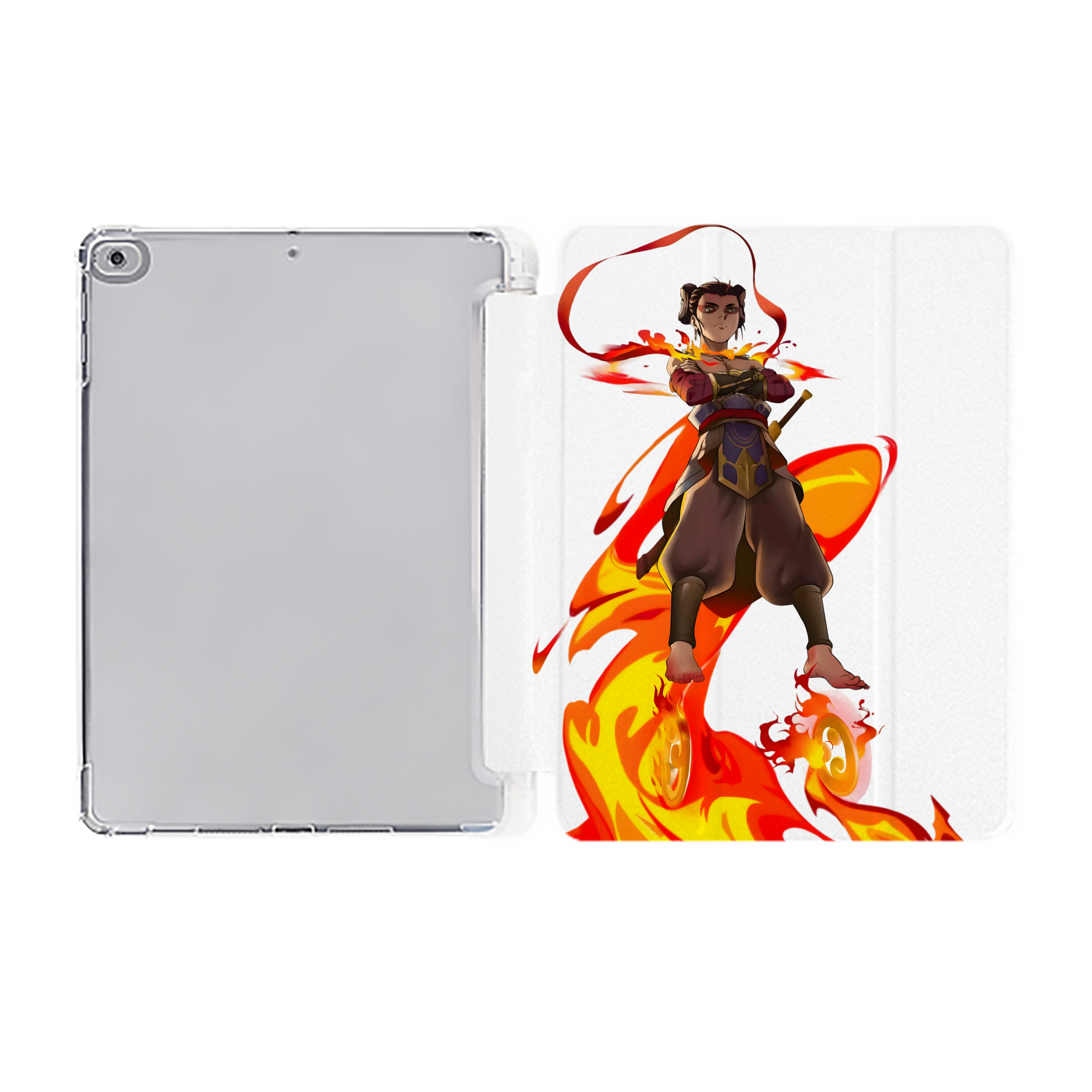 （画像用） Ne Zha 2 ナタ 魔童の大暴れ IPad ケース ペン収納付き 三つ折りスタンド PUレザー×シリコン 対応機種9.5/10.5/10.9インチ